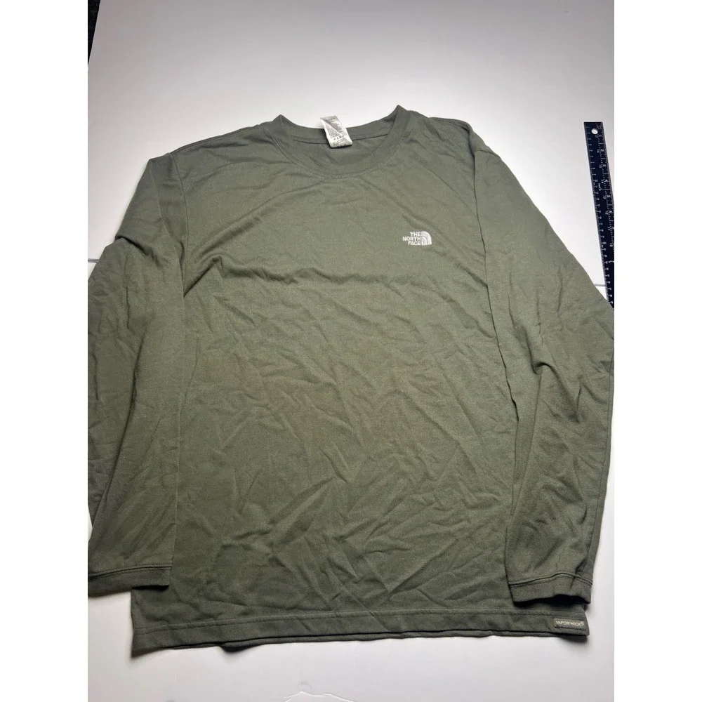 The North Face VaporWick Shirt Mens XL Olive Green Long Sleeve Performance Tee